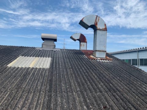 工場屋根　遮熱塗装　刈谷市